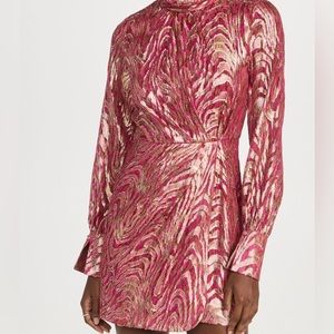 Jonathan Simkhai Halen Moire Fil Coupe Draped Mock Neck